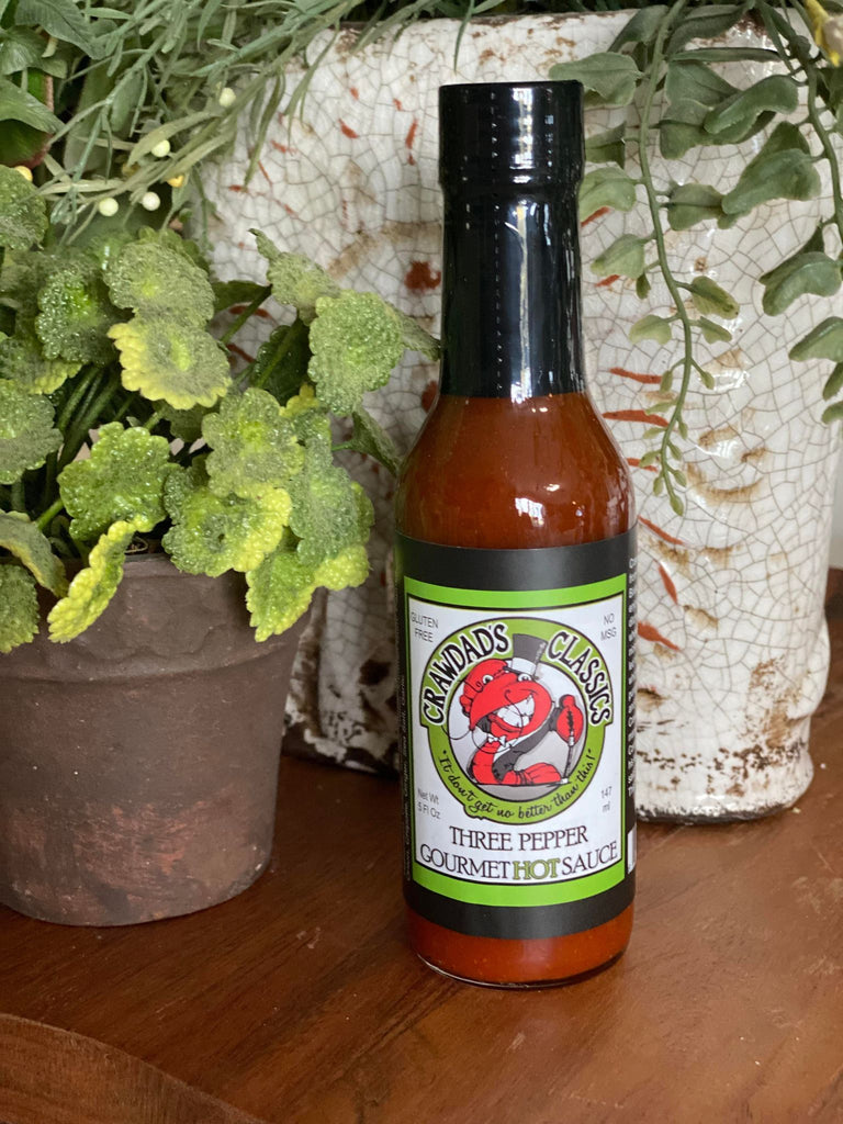 Crawdad's Classics Gourmet Three Pepper Hot Sauce